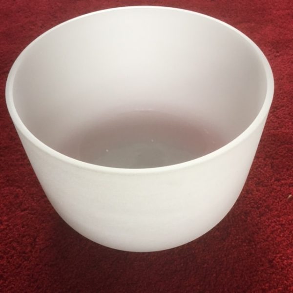 Frosted Quartz Crystal Singing Bowl 13 inch