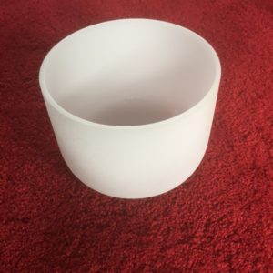 Frosted Quartz Crystal Singing Bowl 8 inch